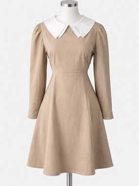 DAZY Peter Pan Collar Puff Sleeve Dress